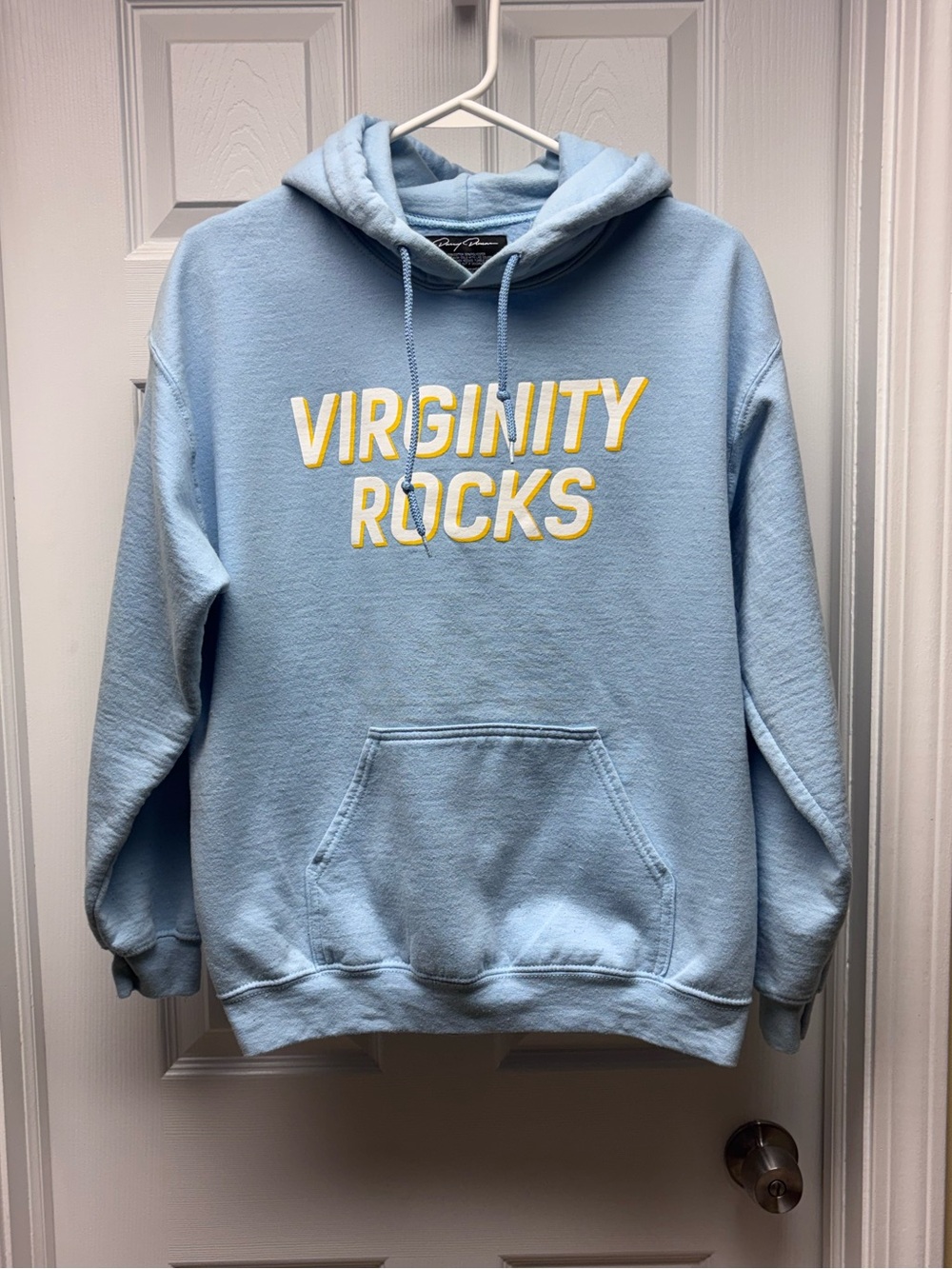 Danny Duncan “Virginity Rocks” Light Blue Men’s Hoodie – Size Medium